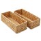 Casafield Set of 2 Bathroom Storage Baskets, Seagrass - Water Hyacinth, Woven Toilet Tank Topper Bins for Organizing Tissues, Toilet Paper, Toiletries, Shelves